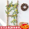 Enredadera de Margarita Girasol Pequeño Tira Artificial para Decoración de Conducto de Aire Acondicionado de Sala de Estar Cubierta de Ventana Interior Planta Verde de Alta Simulación