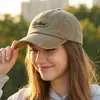 Gorra de Béisbol Lavada Vintage Transfronteriza para Hombre con Bordado, Protección Solar, Sombrero Versátil para Exteriores de Pareja