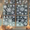 Pegatinas de ventana de Navidad 2025 nuevas pegatinas electrostáticas para cristal de ventana pegatinas de pared copo de nieve hombre mayor pegatinas navideñas lindas