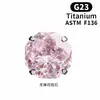 Brinco Stud para Orelha Óssea, Stud para Orelha, Stud Coclear, Design de Flor em Forma de Tigela de Titânio F136, Zircônia de 6mm, Corpo em Liga de Titânio G23, Joia para Body Piercing