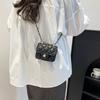 Moda Transfronteriza Mini Bolso de Hombro con Cadena para Mujer 2025 Nuevo Combinable Rómbico para Viaje Bandolera Pequeño Cuadrado