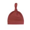 Chapéu de Bebê de Camada Única para Primavera e Outono Chapéu de Bebê com Rabo Chapéu de Nó Chapéu de Bebê Recém-nascido com Pom Pom 0-3-6 Meses