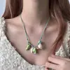 Collar de Cuerda Trenzada con Colgante de Concha de Playa Estilo Bohemio Verano Vacaciones en la Playa Cadena para Clavícula Personalizable Versátil