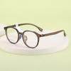 Gafas de moda y versátiles con tornillo Tr sin marco, monturas redondas de aro completo con lentes graduadas, unisex al por mayor
