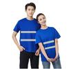 Camiseta reflectante de secado rápido para hombre y mujer de manga corta cuello redondo chaleco reflectante construcción ropa de seguridad para montar publicidad overol