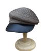 Gorra de paja para niños con visera inclinada de cuero cosida, sombrero de paja irregular para el sol, gorra de repartidor
