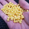 Yulong Jade Cera de Abelha Artificial Contas Redondas Contas de Plástico Amarelo Claro Pulseira Colar DIY Contas Tecidas