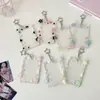 Versão Coreana da Garota Caçadora de Estrelas Porta-Cartões com Pingente de Estrela Colorido Porta-Exibição de Cartão Pequeno Transparente de 3 polegadas Porta-Cartões Polaroid Porta-Cartão Rígido