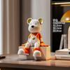 Oso Cariñoso Oso Violento Adorno de Escritorio Oso Lector Decoración Gabinete de TV Entrada Casa Nueva Decoración Suave Manualidades de Resina