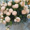 Flor Artificial Simulada de Alta Qualidade Rosa Princesa de Três Pontas Casamento Arranjo de Chão Decoração de Casa Flor Falsa Planta Verde Atacado