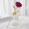 Rosa única em folha de ouro 24K presente de aniversário feminino atividade de empresa presente criativo flor de simulação presente de Dia dos Namorados
