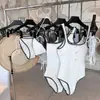Venta Directa de Fábrica de Alta Gama Retro Botones Tirantes Espalda Descubierta Traje de Baño de una Pieza para Mujer Vacaciones en Aguas Termales