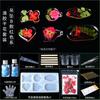 Planta seca flor coaster molde silicone abrasivo ferramenta em relevo cristal artesanal epóxi diy material resina AB cola caseira