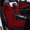 Cojín para Asiento de Coche Invierno Felpa de Conejo Lana Alfombrilla de Coche Asiento Individual Calefacción Cálida Antideslizante Cintura Pequeña Cojín para Asiento Trasero Pieza Única