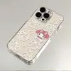 Funda blanca calada de My Melody para teléfono, compatible con Apple 17 Pro Max/16/15, iPhone 13/18, diseño transparente de dibujos animados