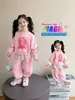 Traje para Niña Otoño Nuevo Estilo Moda Bebé Niña Falso Dos Piezas Sudadera con Capucha Traje Ropa de Otoño para Niños Pantalones Conjunto de Dos Piezas Tendencia