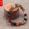 Pulseira de Ágata Pavão Padrão Dragão Pulseira de Contas de Buda Joias Masculina e Feminina Artesanato para Casal Presente Atacado Pulseira Padrão Dragão