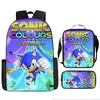 Popular Mochila de Comercio Exterior de Dibujos Animados Sonic para Estudiante de Escuela Primaria Mochila de Tendencia Transfronteriza Bolso Escolar Europeo y Americano