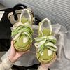 Zapatos de Pan Zapatos de Mujer Primavera 2025 Nuevo Sentido del Diseño de Nicho Tenis Casuales 7cm Plataforma Altura Aumentando Zapatos de Mujer
