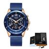 LIGE/LIGE nuevo reloj de hombre multifunción Cronógrafo reloj de cuarzo para hombre impermeable reloj de pulsera