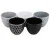 Maceta de florero de planta artificial transfronteriza, boca redonda, forma de diamante, hecha de material de melamina engrosada, maceta de plástico redonda para jardinería