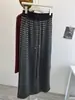 Calça Casual Listrada Vintage para Mulheres Primavera 2026 Estilo Preguiçoso Solta Emagrecedora Casual Simples Cintura Alta Calça de Perna Larga com Caimento