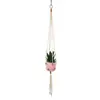 Cuerda de Algodón Tejida a Mano Estilo Bohemio Maceta para Plantas y Flores Cesta Colgante Bolsa de Red Cuerda para Colgar Colgante de Pared Cuerda para Colgar