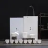 Juego de Té Gongfu de Porcelana Blanca y Jade Graso de Cordero de Lujo Ligero para Oficina en Casa Tazas de Cerámica para Preparar Té Caja de Regalo Estilo Chino para Regalar