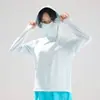 Ropa de protección solar de verano personalizada para mujer, seda de hielo de alta elasticidad, transpirable, ropa para pesca en hielo con logotipo impreso, UPF50+