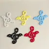 Nuevos accesorios musicales coloridos con alas hechos a mano para pinzas de pelo DIY, tocados, colgantes, materiales decorativos, accesorios de flor para zapatos
