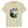 Camiseta Nueva con Estampado de Meme de Gato Sandía para Mujer, Moderna, Comercio Exterior, Holgada, Casual, Deportiva, Manga Corta