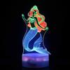 Serie Sirena-Delfín Anime Regalo Regalos Tres Colores Lámpara de Mesa LED Táctil con Control Remoto Temporizador 3D