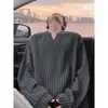 Camiseta de manga larga con estampado de espina de pescado en bloques de color transfronterizo para hombre, sudadera informal tipo pullover de otoño estilo americano, camiseta base de corte holgado