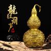 Adorno de Calabaza de Cobre de Ocho Trigramas con Patrón de Dragón de Boca Abierta, Colgante de Calabaza de Cobre para Sala de Estar Decoración del Hogar Manualidades