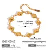 Wanxing Pulsera de Clip para Papel de Acero Inoxidable Sin Chapar Estilo Europeo y Americano Colgante de Caracola de Acero de Titanio Joyería para Mujeres Set de Joyería