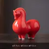 Figura de Caballo de Cerámica para el Éxito Inmediato, Decoración Creativa de Caballo Tang que Atrae la Riqueza para Sala de Estar, Oficina, Manualidades Caseras, Regalo para Ceremonia de Apertura