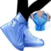 Capas de Sapato Impermeáveis Espessadas, Capas de Sapato de Chuva Antiderrapantes e Resistentes ao Desgaste para Homens e Mulheres, Capas de Sapato à Prova de Chuva com Zíper, Galochas de PVC, Capas de Sapato Antiderrapantes