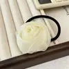 Goma para el Cabello Rosa Estilo Hada Cuerda para el Cabello Rosa Blanco Leche Francesa Scrunchie Elegante Nuevo Accesorio para el Cabello 2025 para Mujeres