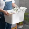 Cesta de Almacenamiento de Artículos Varios Caja de Almacenamiento de Cosméticos y Labiales de Escritorio Caja de Almacenamiento de Snacks Caja de Almacenamiento para el Hogar y la Cocina Plástico