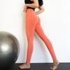 Pantalones de yoga deportivos de tejido sin costuras que realzan la cadera y absorben la humedad, de gran venta en Europa y América, leggings sexys que muestran la cadera para mujer