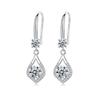 Brincos de Prata de Lei S925 Gota de Água Comprimento Médio Simples Elegante Design Nicho Ins Brincos Estilo Luxo Acessível Presente de Aniversário