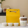 Juego de Té de Viaje, Taza Rápida, Taza de Té de Lujo Ligero para Exteriores, Juego Pequeño, Regalo de Negocios, Regalo Souvenir