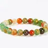 Pulseira de Ágata de Cristal Natural Shixi, Pulseira Simples de Cristal Amarelo de Círculo Único, Joias de Círculo Liso Atacado, Pulseira de Cristal Amarelo