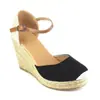 Sandálias de Salto Alto Plataforma com Tira de Fivela Color Block de Verão para Mulheres 40-43