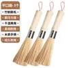 Cepillo Tradicional de Bambú para Ollas, Cepillo Específico para Cocina, Herramienta Mágica para Limpiar Ollas, Cepillo de Bambú con Estropajo, Cepillo Natural Comercial