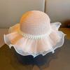 Sombrero de Paja para el Sol de Verano para Niña Sombrero de Sol de Verano de Princesa para Niña Sombrero de Sol para Playa Tesoro de Mujer Sombrero de Pescador Verano