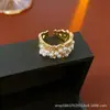 Anel Aberto Formato Cobra com Zircônia Estilo Francês, Anel para Dedo Indicador de Luxo Leve e de Alta Qualidade, Design de Nicho, Acessório de Mão Simples e Versátil