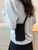 Bolsa Transversal Moda Verão 2026 Feminina Grande Capacidade Versátil Exquisita Bolsa de Palha Bolsa de Celular para o Dia a Dia