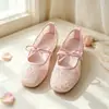 Nuevos Zapatos de Malla con Encaje de Verano, Transpirables con Suela Suave Calados, Planos de Punta Cuadrada Versátiles Poco Profundos, Zapatos de Salón Estilo Hada