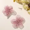 Malla súper etérea con pedrería impresa, flores tridimensionales de cinco pétalos, accesorios de lazo para manualidades, accesorios para el cabello, tocados, accesorios para bolsos y ropa